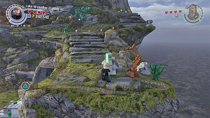 Drugie drzewo - Epilog - Wyspa Lukea | Minizestawy i czerwone klocki LEGO - LEGO Gwiezdne wojny: Przebudzenie Mocy - poradnik do gry