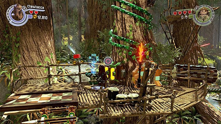 Jeden z uchwytów, do którego musisz dotrzeć Chewbaccą - Prolog - Bitwa o Endor | Tryb fabularny - LEGO Gwiezdne wojny: Przebudzenie Mocy - poradnik do gry