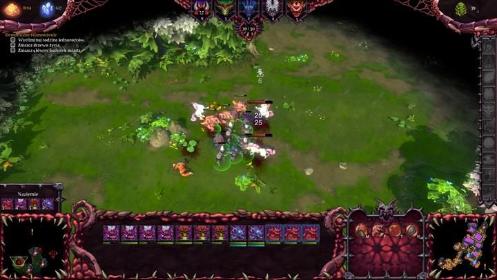 Zgładź rodzinę jednorożców, by móc ulepszyć salę tronową. - Misja 10 - Bitwa o las elfów | Opis przejścia kampanii Dungeons II - Dungeons II - poradnik do gry