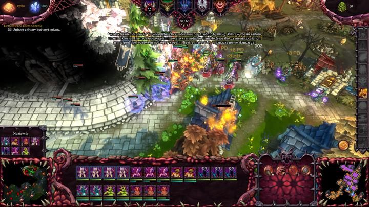 Potężna armia demonów poradzi sobie bez przeszkód z obrońcami miasta. - Misja 10 - Bitwa o las elfów | Opis przejścia kampanii Dungeons II - Dungeons II - poradnik do gry