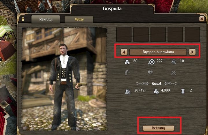 Po wybraniu gospody zobaczysz powyższy panel - Rozdział 1: Pożegnanie z ojcem | Kampania Grand Ages Medieval - Grand Ages: Medieval - poradnik do gry