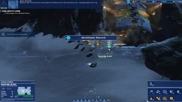 Pierwszy wrak zawsze kryje artefakt, jest to część zadania. - 8 - Tombs of the Ancients | Kampania | Homeworld Deserts of Kharak - Homeworld: Deserts of Kharak - poradnik do gry