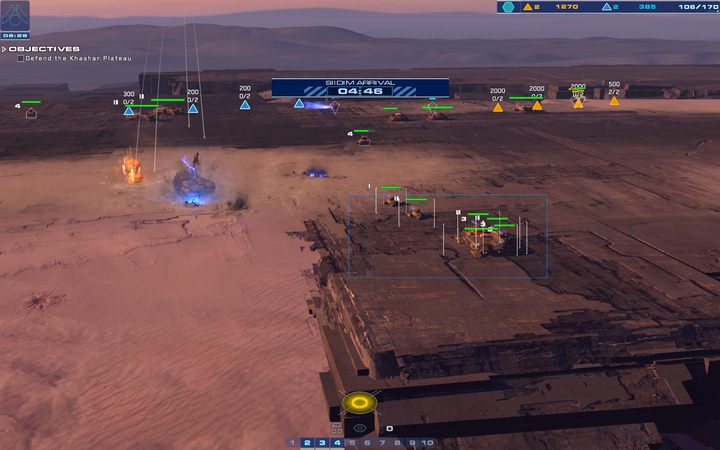 Pozycja na skałach się nie sprawdzi - musisz stać na drodze jednostek przed wejściem. - 11 - Khashar Plateau | Kampania | Homeworld Deserts of Kharak - Homeworld: Deserts of Kharak - poradnik do gry