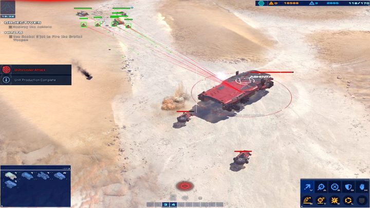 Ashintę atakuj dopiero wtedy, gdy będziesz mieć wolną drogę - nie trać zbyt wielu jednostek. - 13 - Khar-Toba Site | Kampania | Homeworld Deserts of Kharak - Homeworld: Deserts of Kharak - poradnik do gry