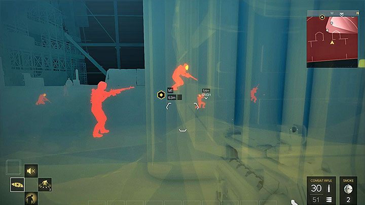 Dobrze jest używać Wyostrzenia wzroku w celu lokalizowania przeciwników - Zakupy na Czarnym Rynku - zadanie główne | Dubaj | Deus Ex Rozłam Ludzkości - Deus Ex: Rozłam Ludzkości - poradnik do gry