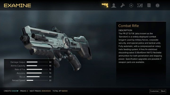 Karabin szturmowy przy maksymalnych parametrach broni - Bronie (opis i lokalizacje) | Zestawienia | Deus Ex Rozłam Ludzkości - Deus Ex: Rozłam Ludzkości - poradnik do gry