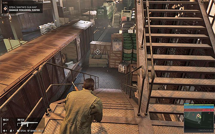 Po przejściu przez okiennicę znajdziesz się na małym metalowym balkoniku na piętrze budynku - Biznes broni | Misje fabularne w Mafia III - Mafia III - poradnik do gry