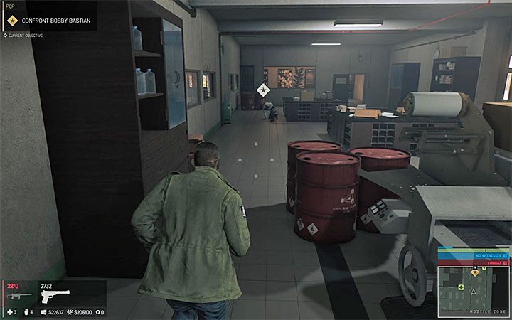 Bobby przebywa w najbardziej oddalonym pomieszczeniu na piętrze - Biznes narkotykowy cz.1 | Misje fabularne w Mafia III - Mafia III - poradnik do gry