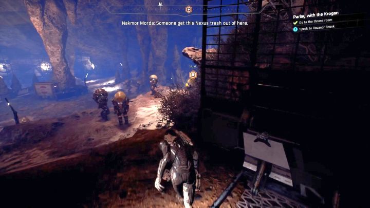 Tuż obok sali tronowej. - Negocjuj z kroganinami | Elaaden | Zadania w Helejosie w Mass Effect Andromeda - Mass Effect: Andromeda - poradnik do gry