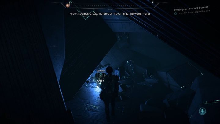 Podczas przemierzania statku warto zwiedzać odnogi, w których znajduje się sporo przedmiotów do zebrania. - Zbadaj wrak Porzuconych | Elaaden | Zadania w Helejosie w Mass Effect Andromeda - Mass Effect: Andromeda - poradnik do gry