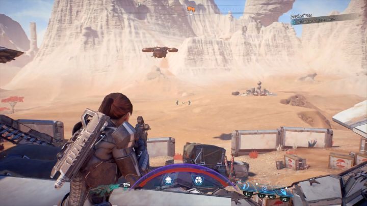 Po chwili z odsieczą przybędą posiłki wroga. - Aspiracje | Elaaden | Zadania w Helejosie w Mass Effect Andromeda - Mass Effect: Andromeda - poradnik do gry