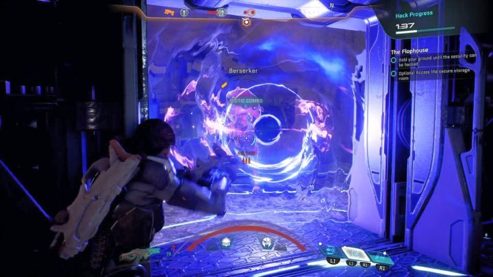 Warto zostać w środku, by ograniczyć wrogowi możliwość zranienia cię. - Noclegownia | Elaaden | Zadania w Helejosie w Mass Effect Andromeda - Mass Effect: Andromeda - poradnik do gry