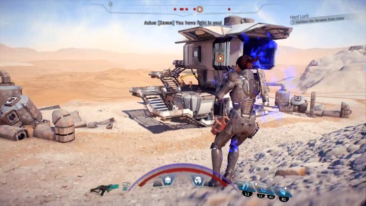Budynek, wewnątrz którego znajdziesz Axiusa. - Pech | Elaaden | Zadania w Helejosie w Mass Effect Andromeda - Mass Effect: Andromeda - poradnik do gry