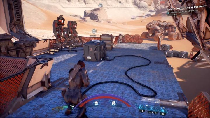 Konsola, którą trzeba zhakować. - Urajtuj wyniki krogańskich badań Doktora Okeera | Elaaden | Zadania w Helejosie - Mass Effect: Andromeda - poradnik do gry