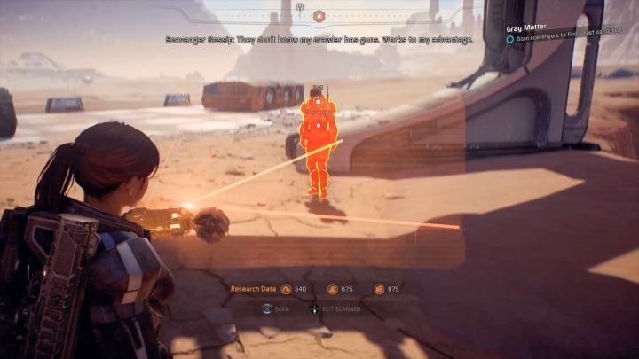 Złomiarz, którego należy zeskanować. - Szare komórki | Elaaden | Zadania w Helejosie w Mass Effect Andromeda - Mass Effect: Andromeda - poradnik do gry