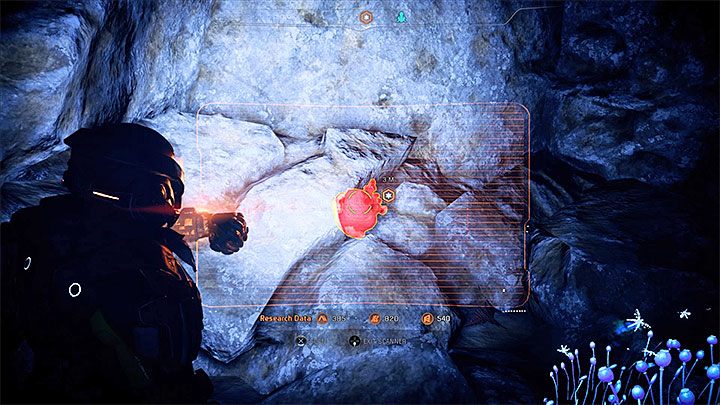 Przykładowy minerał do zeskanowania (ich lokalizacje są zaznaczone na mapie każdej planety) - Zadania dodatkowe | Nexus | Zadania w Helejosie w Mass Effect Andromeda - Mass Effect: Andromeda - poradnik do gry