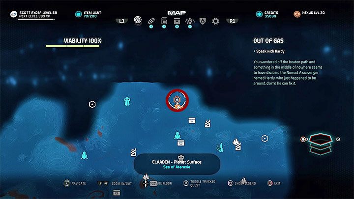 Okazja do odblokowania tego questu pojawia się podczas podróżowania po pustyni w północnej części planety Elaaden - Bez paliwa (Out of Gas) | Elaaden | Zadania w Helejosie w Mass Effect Andromeda - Mass Effect: Andromeda - poradnik do gry