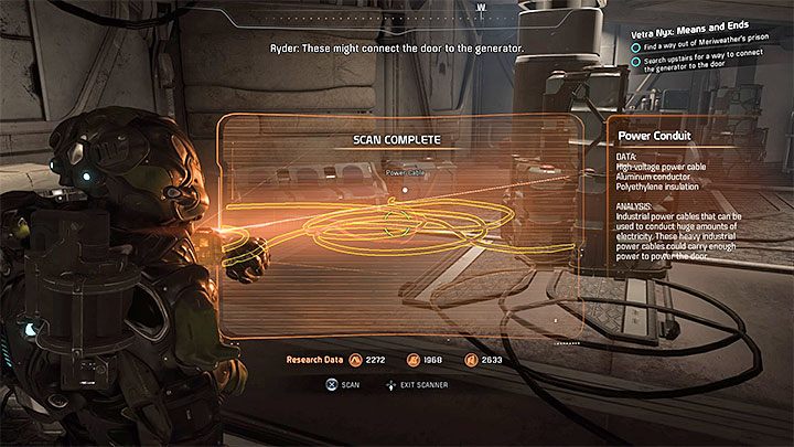 Odszukaj kable potrzebne do podłączenia do generatora - Vetra Nyx: Cele i środki | Sojusznicy i związki w Mass Effect Andromeda - Mass Effect: Andromeda - poradnik do gry