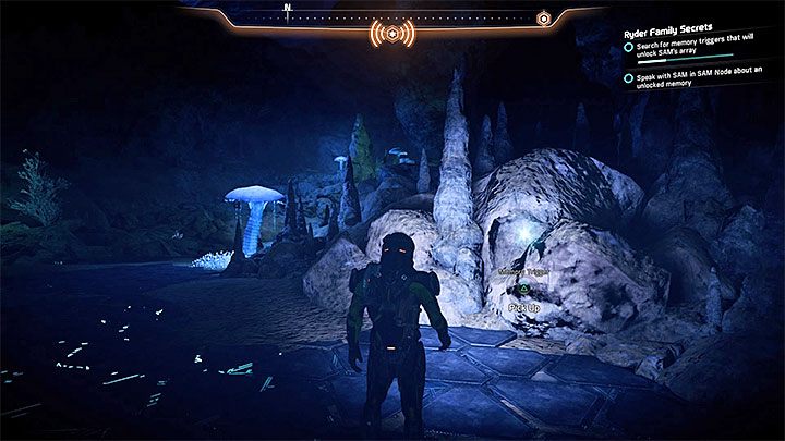 Przeszukaj jaskinię, a konkretnie tę jej część gdzie znajduje się monolit - Tajemnice rodziny Ryderów | Sojusznicy i związki - Mass Effect: Andromeda - poradnik do gry