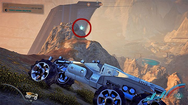 Pierwszy wyzwalacz wspomnień jest na dużym wzniesieniu na południe od miejsca, w którym możliwe jest założenie placówki Inicjatywy Andromeda na planecie Kadara - Tajemnice rodziny Ryderów | Sojusznicy i związki - Mass Effect: Andromeda - poradnik do gry