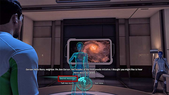 Udaj się do Centrum Kultur i odszukaj na górnym poziomie WI Garson - Tajemnice rodziny Ryderów | Sojusznicy i związki - Mass Effect: Andromeda - poradnik do gry