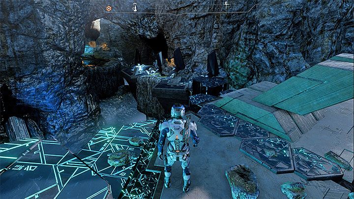 Jedna ze ścieżek przemarszu zakłada skakanie po małych platformach - Na planecie (Planetside) | Operacje priorytetowe w Mass Effect Andromeda - Mass Effect: Andromeda - poradnik do gry