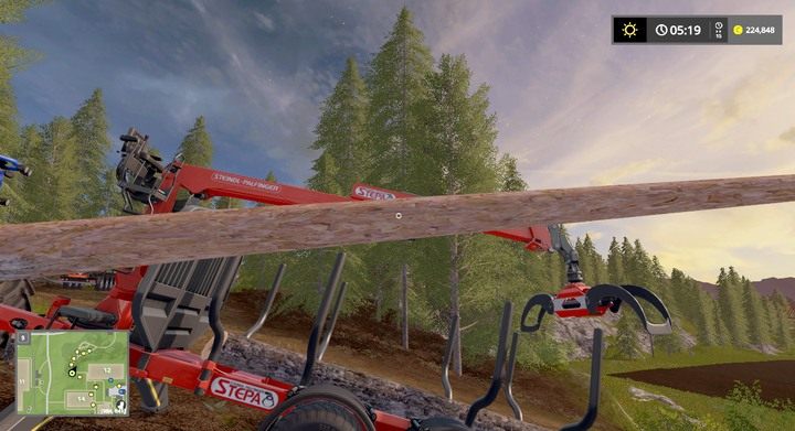 Najprostszy załadunek małych kawałków wykonasz rękoma - Bele i kłody w Farming Simulator 17 | Podstawy leśnictwa - Farming Simulator 17 - poradnik do gry