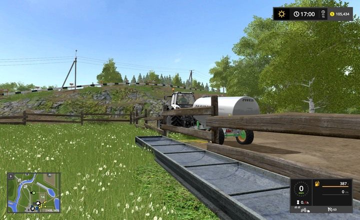 Wodę wlewasz do koryta przy pastwisku - Czynności hodowli krok po kroku w Farming Simulator 17 | Hodowla - Farming Simulator 17 - poradnik do gry