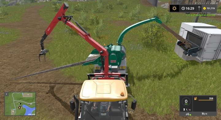 Ciepłownie możesz stawiać gdziekolwiek i ładować zrębki prosto z maszyny do środka - Zręby w Farming Simulator 17 | Podstawy leśnictwa - Farming Simulator 17 - poradnik do gry