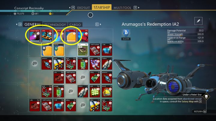 Wszystkie podzespoły i moduły tego statku będą zniszczone - No Mans Sky: Jak zdobywać jednostki? - No Mans Sky - poradnik do gry