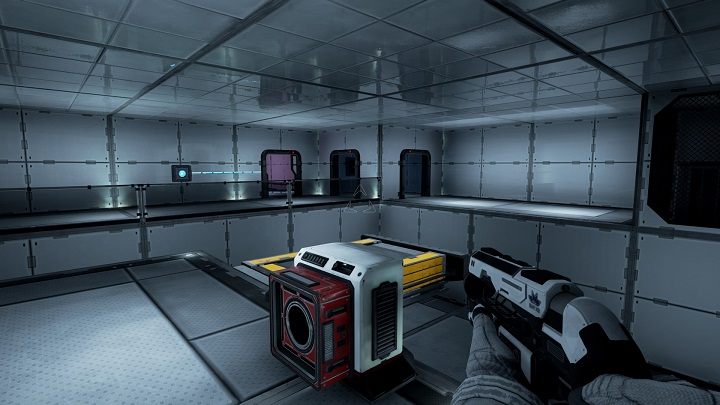 Wyjmujemy wiązkę znajdującą się po drugiej stronie i wkładamy ją do pustego pojemnika obok nas - Chapter 2 - Opis Przejścia - The Turing Test - poradnik do gry
