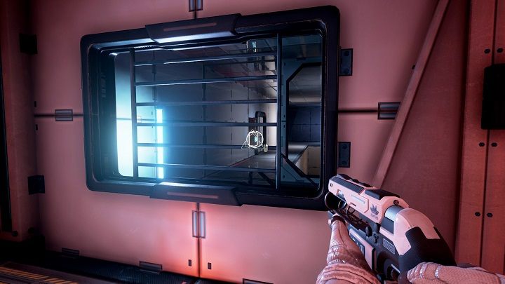Po drodze napotkamy okno przez które wyciągamy obie wiązki z widocznych drzwi - Chapter 2 - Opis Przejścia - The Turing Test - poradnik do gry