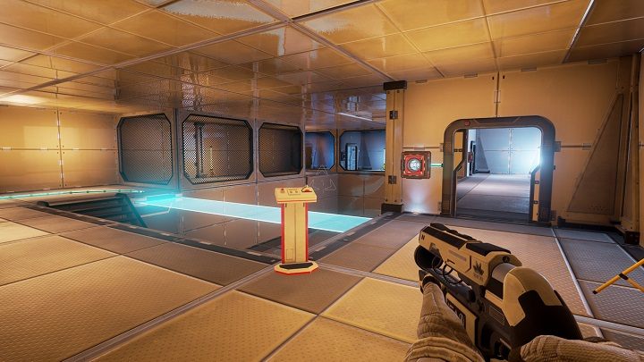 Otwieramy drzwi za pomocą pojemnika który znajdziemy obok nas - Chapter 4 - Opis Przejścia - The Turing Test - poradnik do gry