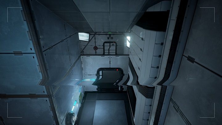 Kiedy znajdujemy się w kamerze możemy otwierać drzwi naszemu bohaterowi za pomocą aktywowania zielonych przycisków na ścianie - Chapter 4 - Opis Przejścia - The Turing Test - poradnik do gry