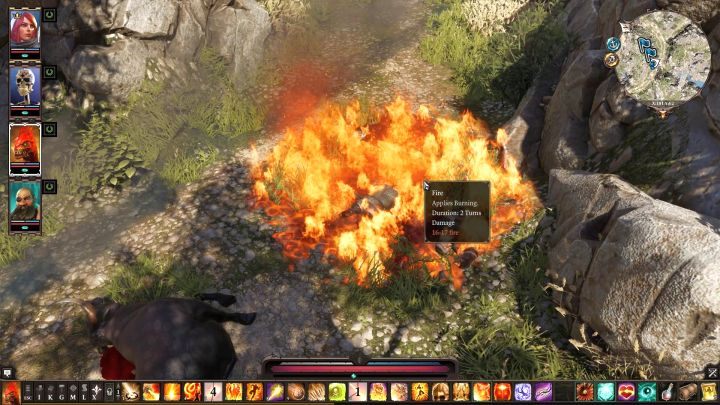 Jeden z podstawowych efektów w grze - Fire. - Podstawowe efekty w grze Divinity Original Sin 2 | Efekty i kombinacje w walce - Divinity Original Sin 2 - poradnik do gry
