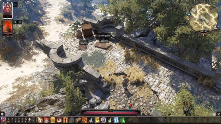 Łopatę i śpiwór można znaleźć zaraz na początku gry. - Porady na start w Divinity Original Sin 2 | Szybki start - Divinity Original Sin 2 - poradnik do gry