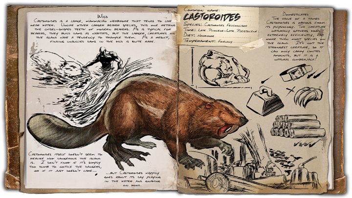 Castoroides jest najlepszym z możliwych stworzeń, które zbierają drewno w ARK - ARK: Dinozaury zbierające surowce - najbardziej przydatne - ARK Survival Evolved - poradnik do gry