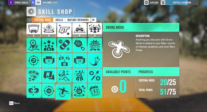 Umiejętności kategorii Boss Festiwalu - Lista dostępnych umiejętności | Umiejętności i doświadczenie w Forza Horizon 3 - Forza Horizon 3 - poradnik do gry