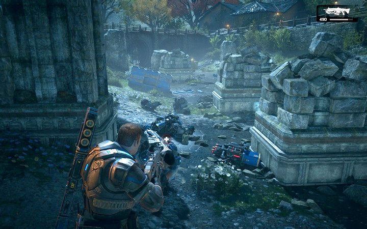 Rakietnica robota bardzo może ci się przydać - uważaj jednak, gdyż rakiety lecą dość wolno - Akt 2:3-4 - Plan B, Wielka ucieczka | Opis przejścia Gears of War 4 - Gears of War 4 - poradnik do gry
