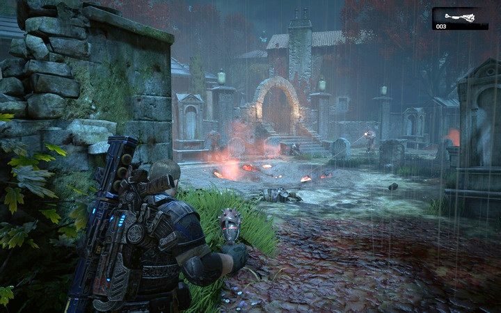 Używając granatów odłamkowych wysadź gniazda potworów - Akt 3:1-2 - Prawie północ, Koszmary | Opis przejścia Gears of War 4 - Gears of War 4 - poradnik do gry