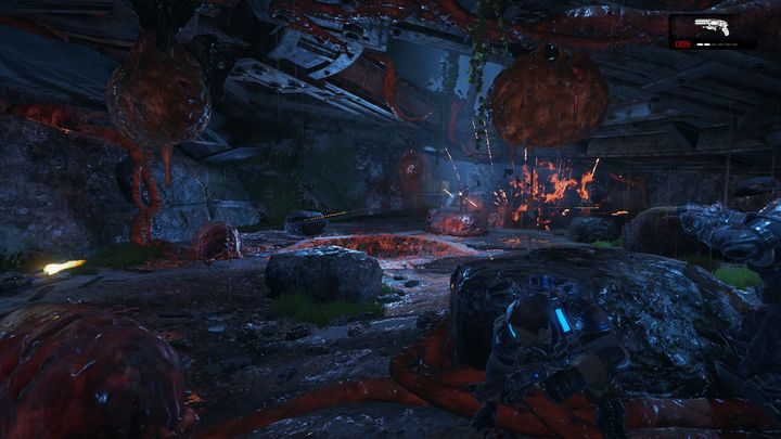 Wejścia do drugiej wieży pilnują pomioty - Akt 4:3 - Puk Puk | Opis przejścia Gears of War 4 - Gears of War 4 - poradnik do gry