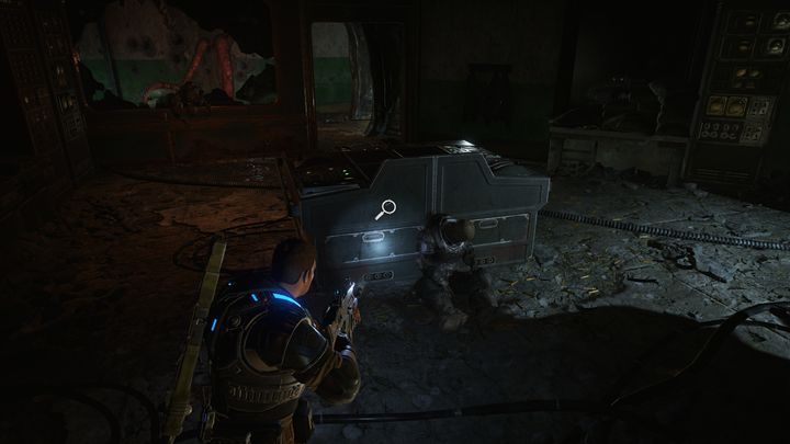 Przy jednym z trupów znajdziesz nieśmiertelnik - Akt 4:4 - Brak Mocy | Opis przejścia Gears of War 4 - Gears of War 4 - poradnik do gry