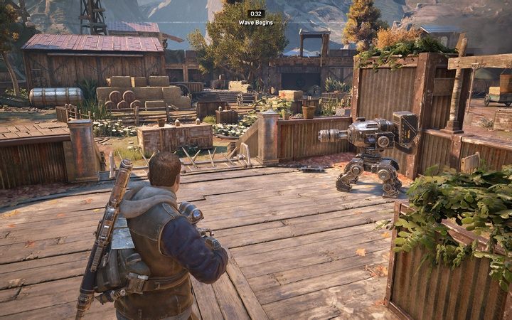 Warto łączyć ze sobą struktury obronne, by zwiększyć ich szansę na przeżycie - Akt 1:4 - Kilka przeszkód | Opis przejścia Gears of War 4 - Gears of War 4 - poradnik do gry