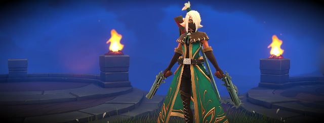 Jade to urodzony rewolwerowiec, ale równie sprawnie posługuje się bronią snajperską - Bohaterowie do walki na odległość | Bohaterowie i ich charakterystyka Battlerite - Battlerite - poradnik do gry