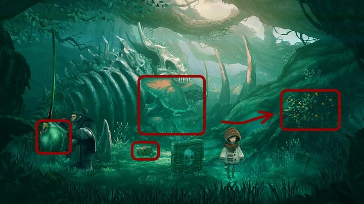 Spróbuj jagód z krzaka po prawej (kliknij krzak, po czym przeciągnij kursor w dół) - Rozdział drugi | Opis przejścia Silence - Silence - poradnik do gry