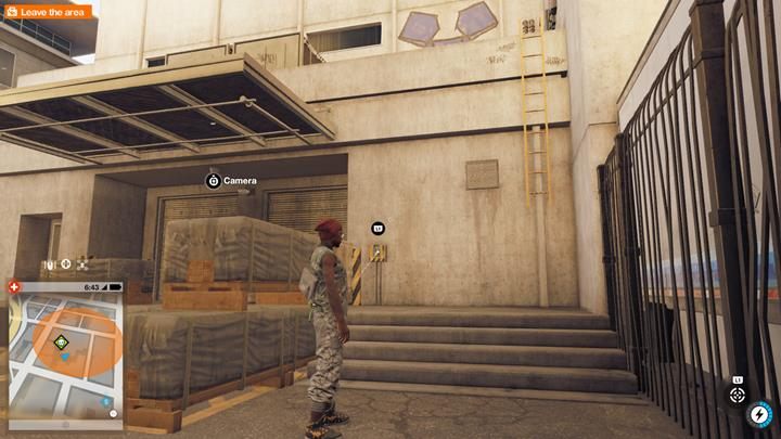 Wejdź na strzeżony obszar, wejdź drabiną na dach i dotrzyj do ostatniego przebranego hakera - Watch Dogs 2: Szczurza akademia, solucja, operacje poboczne - Watch Dogs 2 - poradnik do gry