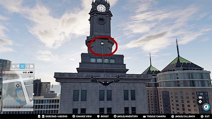 Punkt 75 to antena przymocowana do wieży ratusza w Oakland - Watch Dogs 2: Punkty badań 62-112, sekrety, porady - Watch Dogs 2 - poradnik do gry