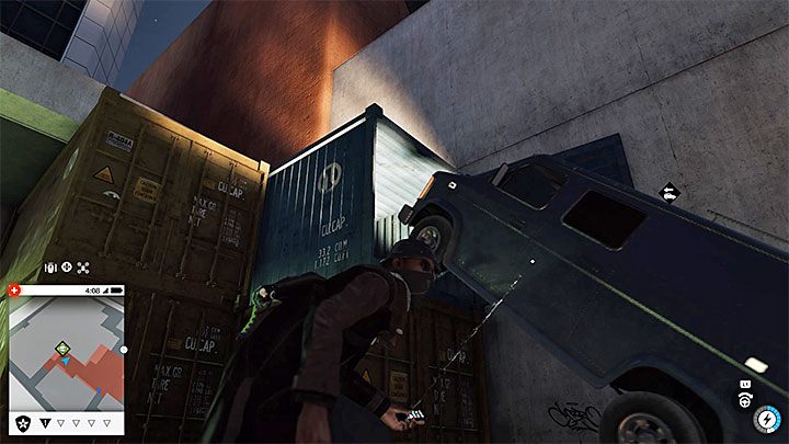 Wejdź do alejki i zainteresuj się grupą kilku kontenerów - Watch Dogs 2: Kluczowe dane 1-12, mapa, sekrety - Watch Dogs 2 - poradnik do gry