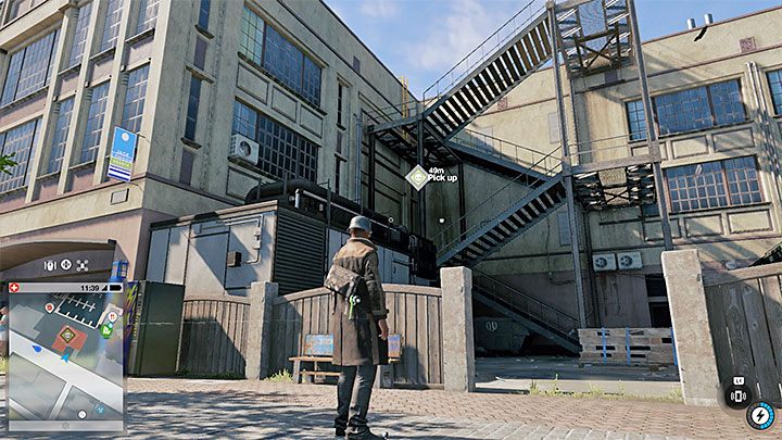 Sekret znajduje się na dachu budynku, do którego prowadzi pokazana na powyższym obrazku klatka schodowa - Watch Dogs 2: Kluczowe dane 13-24, sekrety, porady - Watch Dogs 2 - poradnik do gry