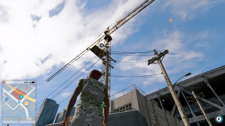 Użyj dźwigu, by dostać się w okolice bilbordu - Watch Dogs 2: Cała władza w ręce mas, solucja, operacje główne - Watch Dogs 2 - poradnik do gry